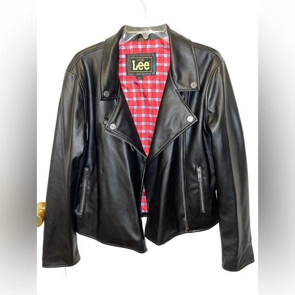 Lee Womens Leather Jacket Size L - Picture 1 of 9